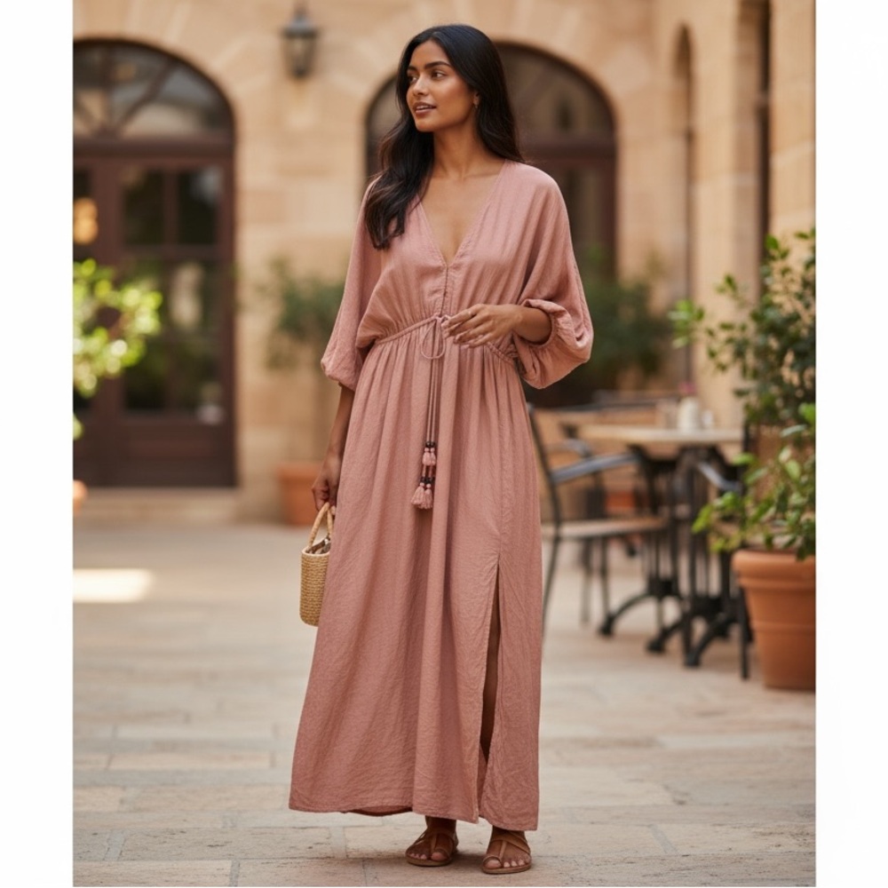 TIGERLILY Bohemian Maxi Dress Terracotta 10